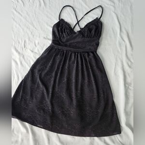 Black Floral Mini Dress